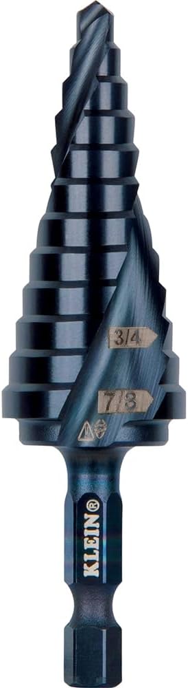Klein Tools QRST14 Step Drill Bit for Quick and Precise Drilling