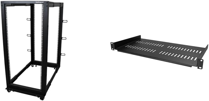 25U Mobile Open Frame Server Rack and 1U Shelf Bundle Review