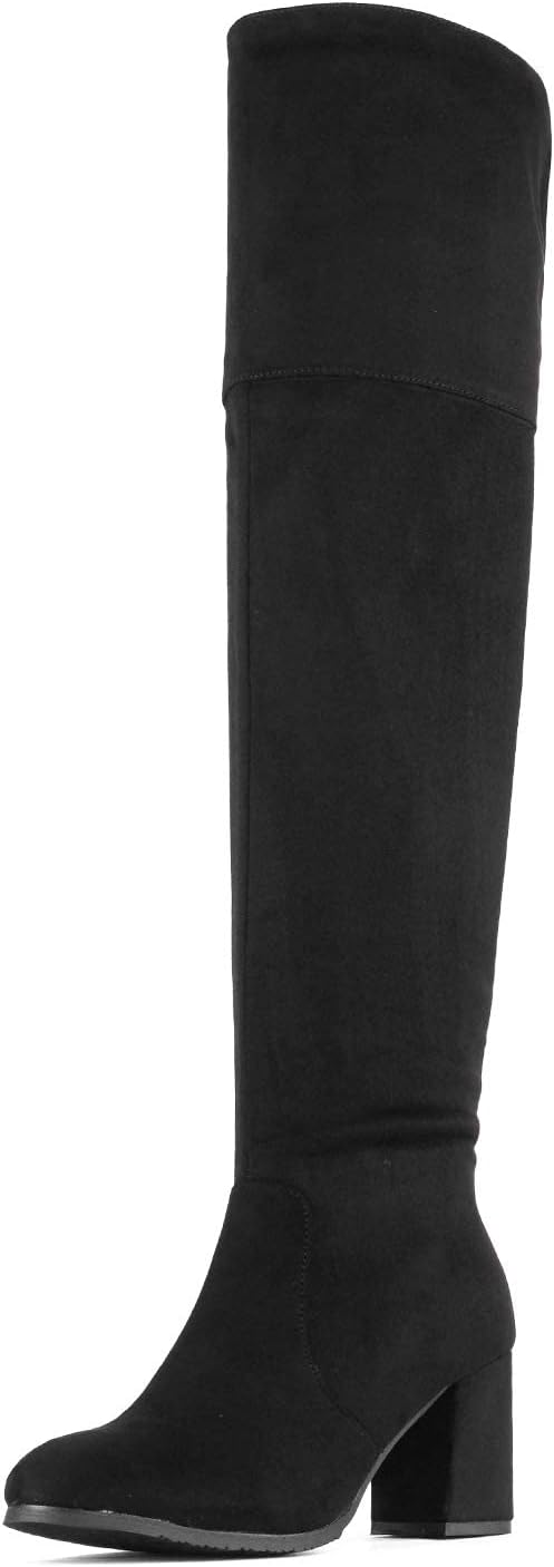 DREAM PAIRS Women's Thigh High Block Heel Over The Knee Boots Review