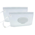 Portable Refillable Wet Wipe Pouch - Reusable Travel Wipes Holder