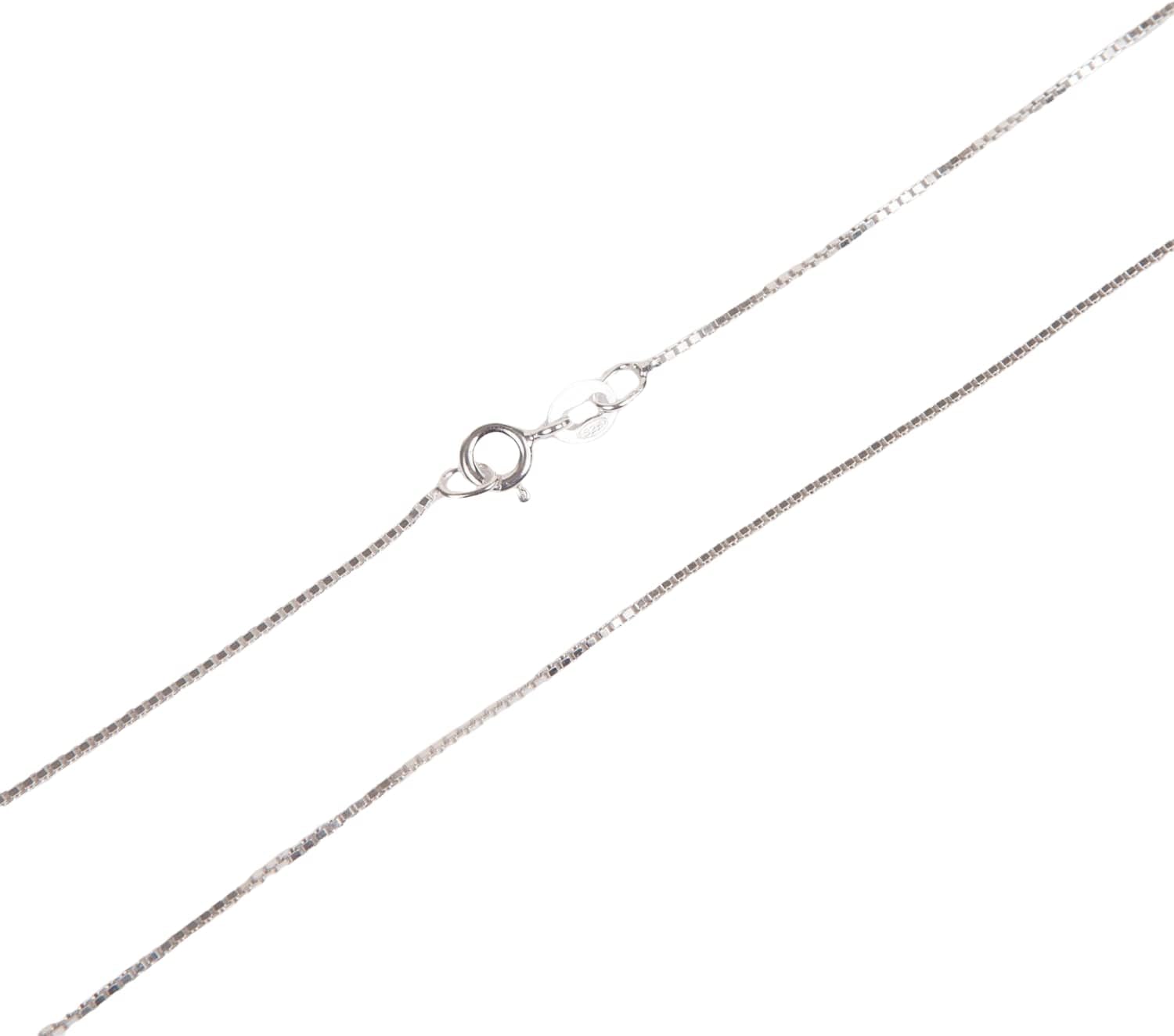 1mm Thick Box 015 Sterling Silver 925 Chain Necklace for All
