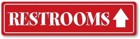 GRX1125 Aluminum Sign for Restrooms - Large 24 in x 6 in