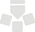 Baseball Bases Set, 5 Piece Throw Down Rubber Bases - Portable