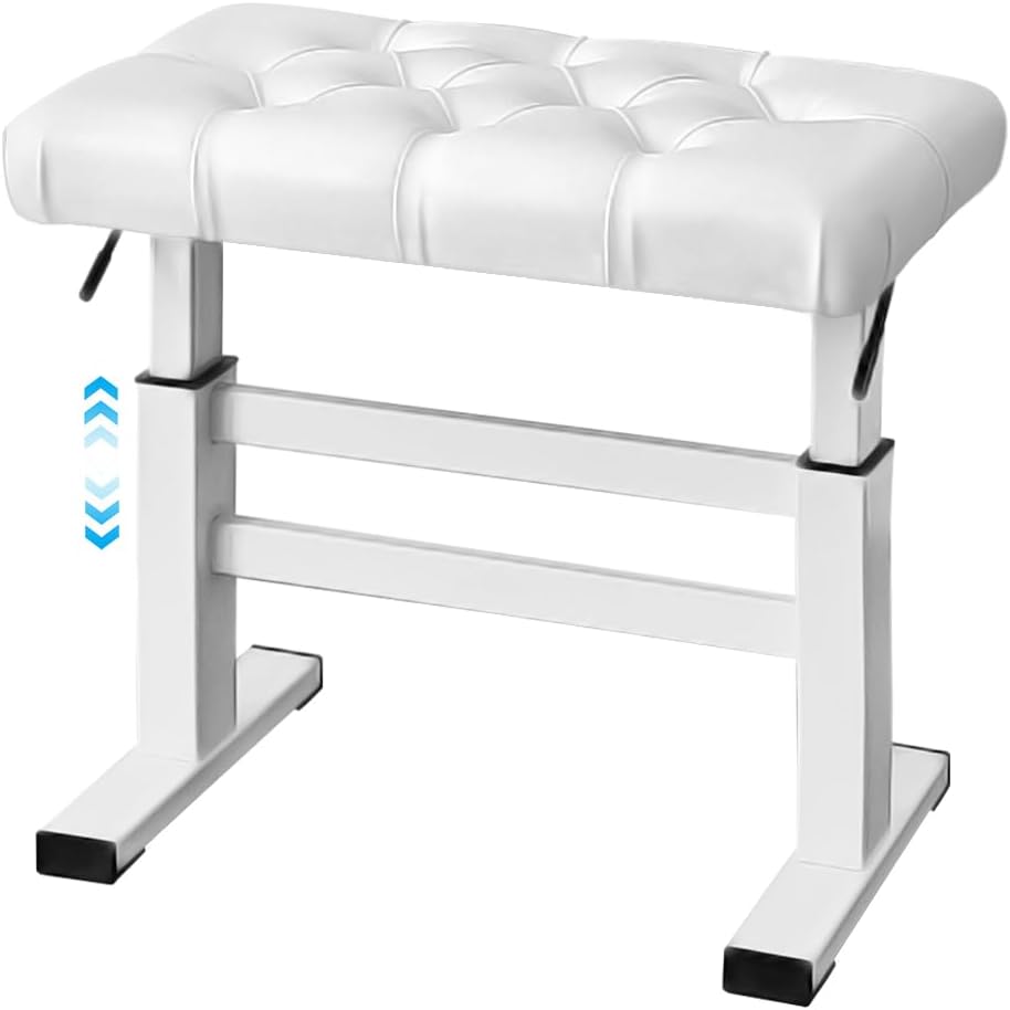 Height Adjustable Piano Bench with Hydraulic Lifting Mechanism