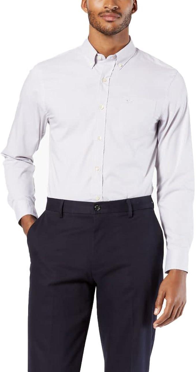 Dockers Men's Classic Fit Long Sleeve Comfort Flex Shirt Review