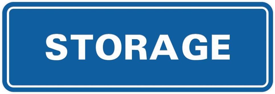 Standard STORAGE Door/Wall Sign - Blue - Medium (10 Pack) Review