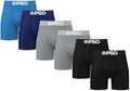 PSD Underwear Mens Boxer Briefs - Soft Cotton Mid Length Fit