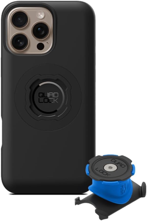 Quad Lock Stem/Handlebar Bike Phone Holder Kit for iPhone 16 Pro Max