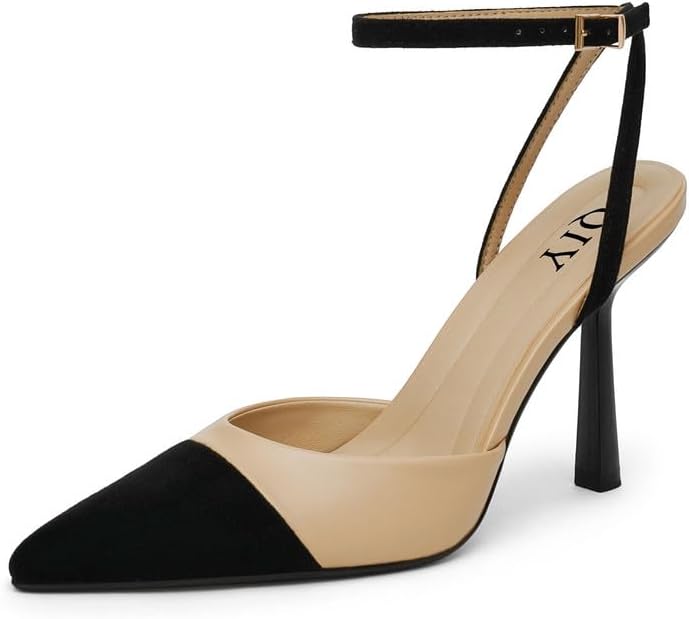 Closed Toe Ankle Strap Heels for Women - Stylish Stiletto Pumps