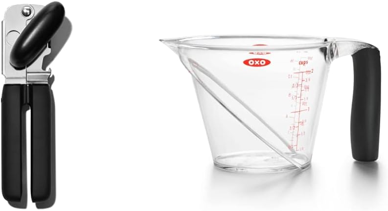 OXO Good Grips Manual Can Opener and Angled Measuring Cup Set