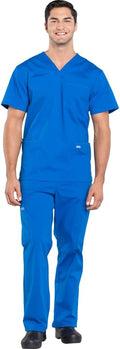 Cherokee Scrub Set for Men 2-Piece V-Neck & Tapered Cargo Pant