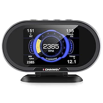KONNWEI KW206 Car OBD2 HUD Digital Meter for All Vehicles