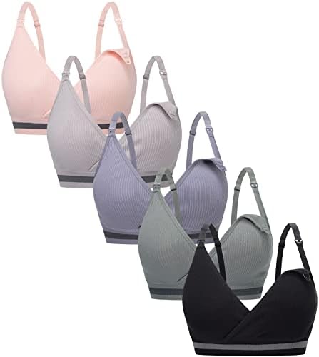 Suekaphin Nursing Bra Deep V Neck for Comfortable Breastfeeding