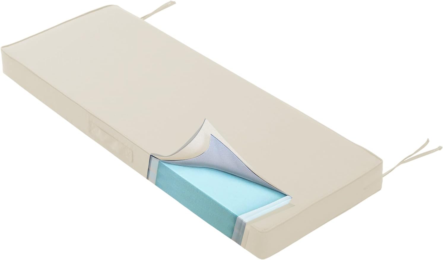 Outdoor Bench Cushion with 4.0 inches Memory Foam for Comfort