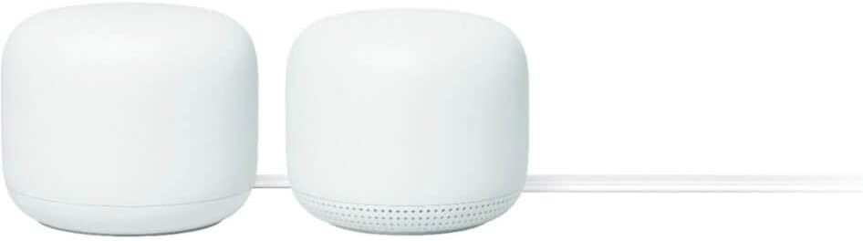 Nest WiFi Router with Point - Mesh Wi-Fi Extender and Smart Speaker