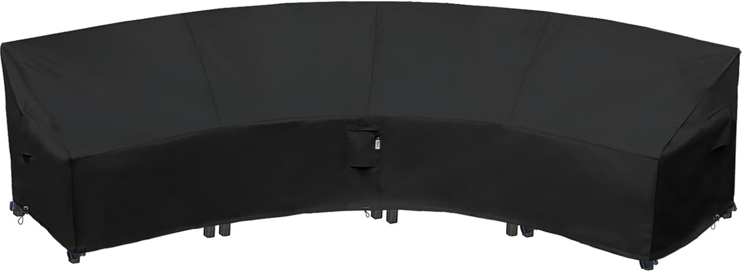 Curved Patio Furniture Cover for Outdoor Sectional Sofa Protection
