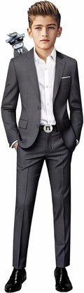 Black n Bianco Boys' First Class Slim Fit Suits Lightweight Style Our