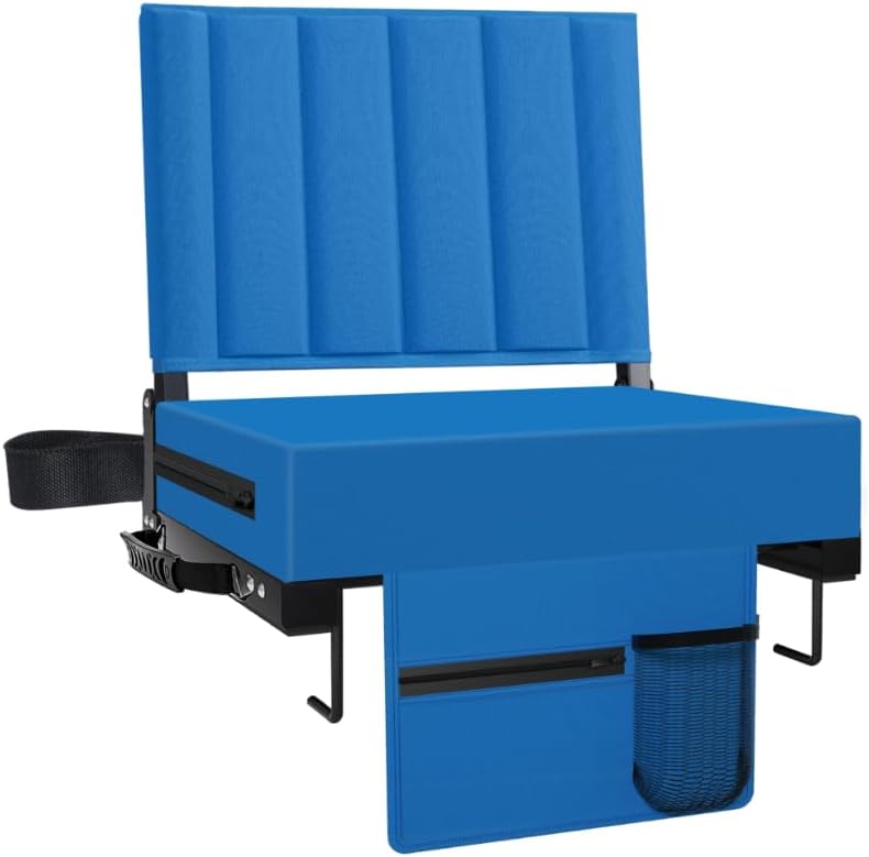 Stadium Seat for Bleachers with Back Support and Cushion