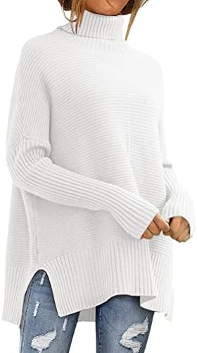 LILLUSORY Women's Oversized Turtleneck Sweater for Fall Style