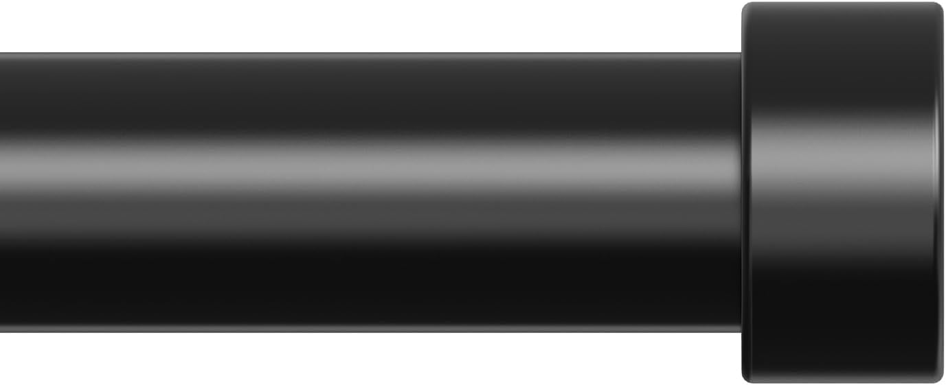 Adjustable Heavy Duty Black Curtain Rods - 48-84