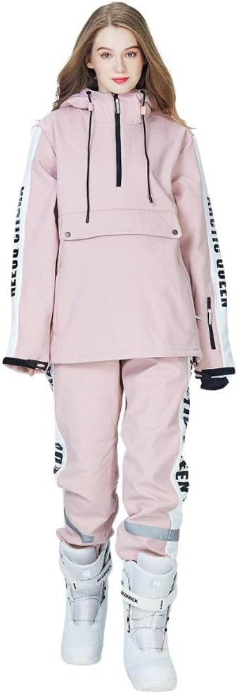 ARCTIC QUEEN Pink Ski Suit Set - Cozy Snowboard Combo