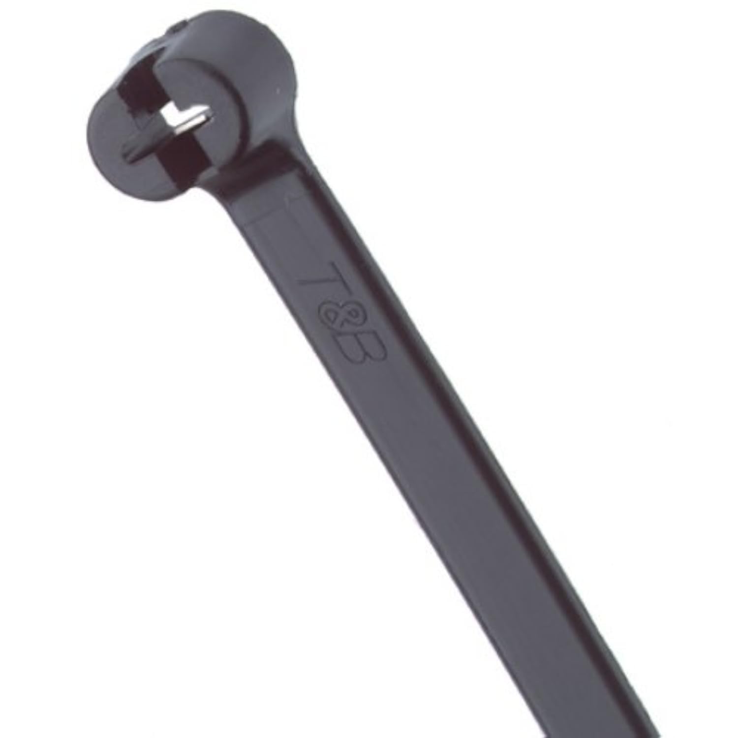 Thomas & Betts Ty-Rap Cable Tie Pack - UV Resistant Black Nylon, Stainless Steel Lock - 100 Pack