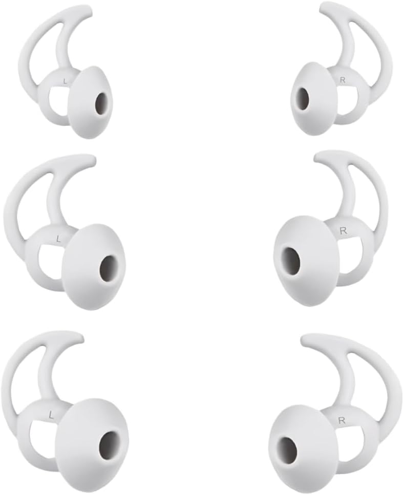 Silicone Earbud Tips for Bose - 3 Pairs Silver
