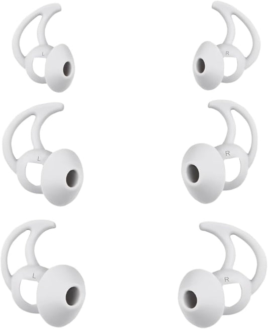 Silicone Earbud Tips for Bose - 3 Pairs Silver