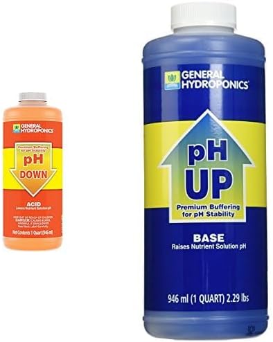 General Hydroponics pH Up and pH Down Liquids for Hydroponics