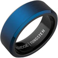Tungsten Rings For Men - Durable Beveled Wedding Band Shoes