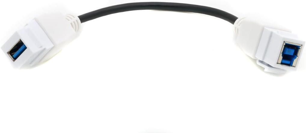 RiteAV USB 3 A-B Female Pigtail Extension Keystone Dongle 5 Pack