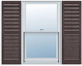 Exterior Solutions Standard Louver Vinyl Shutter 15 in x 47 in (Pair)