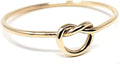 10k Solid Gold Stacking Knot Ring - Minimalist Stackable Design