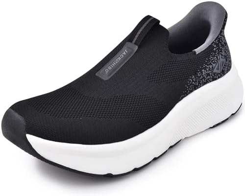 JACKSHIBO Mens Slip in Free up Hands Shoes for Comfort and Support