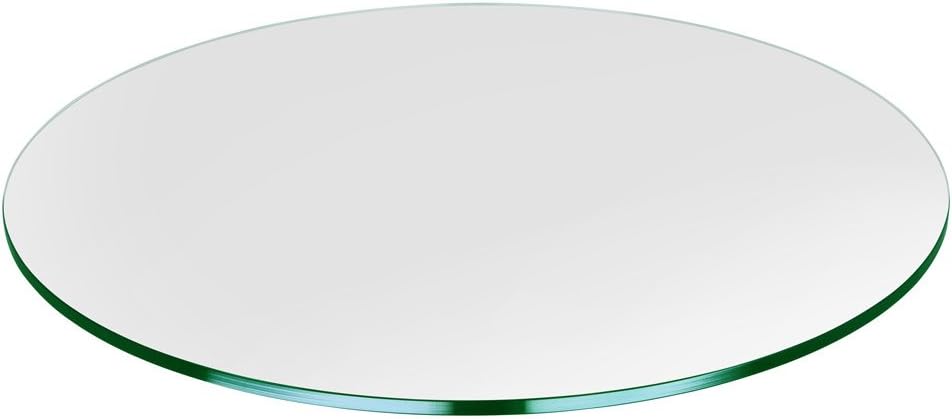 Dulles Glass 26 inch Round Tempered Glass Table Top for Dining