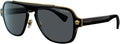Versace Man Sunglasses Black Frame Dark Grey Lenses 56MM - Stylish Fit
