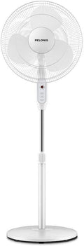PELONIS 16ft Pedestal Fan for Bedroom - Quiet, Powerful Cooling