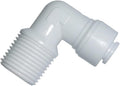 3/8 in Male x 1/4 in OD Tube Elbow Quick Connector - 100 Pack