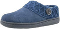 Clarks Women's Knit Scuff Slippers - Cozy Faux Fur Lined Fit