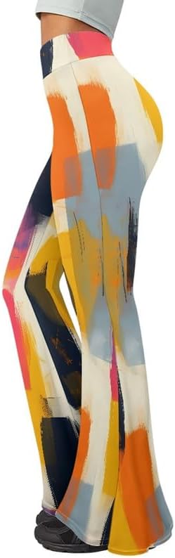Irisjudy Boho Bell Bottom Yoga Leggings