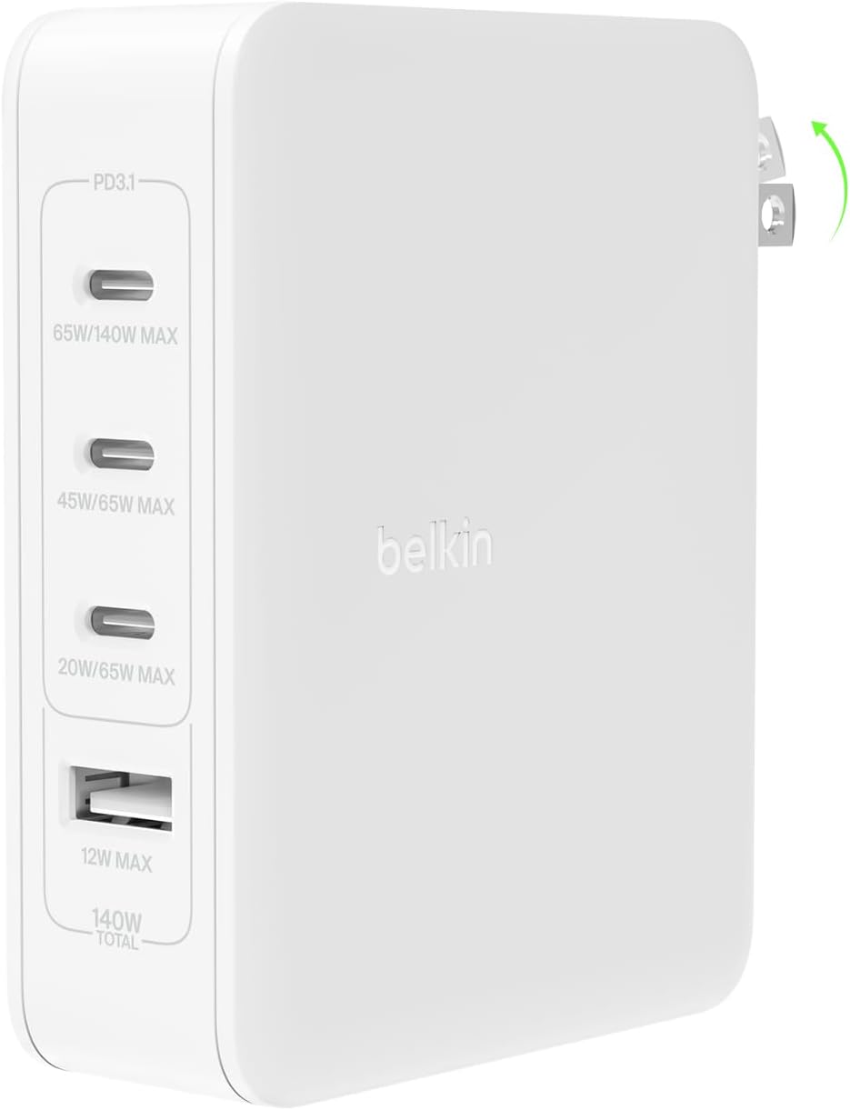 Belkin 140W GaN Wall Charger: Fast Charge Hub