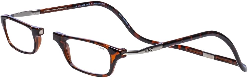 Clic Magnetic Reading Glasses for Men and Women, Tortoise Style
