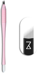 Microblading Eyebrow Pen Pack of 10 (Pink, C12.15mm) - Disposable Dual