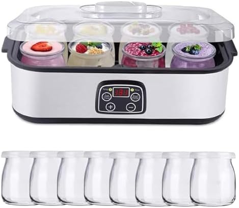 1400ML Probiotic Yogurt Maker: Temperature Control, 8 Jars