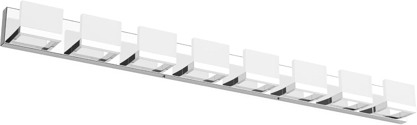 Tipace 8 Lights Modern LED Chrome Vanity Light for Bathroom