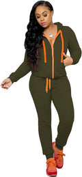 Track Suits for Women Set - Casual 2 Piece Hooded Sweatsuit