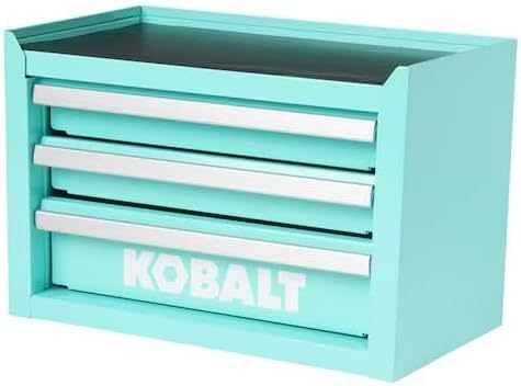 Mini 3-Drawer Steel Tool Box in Teal for Everyday Use