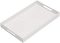 Glossy White Sturdy Acrylic Serving Tray for Home and Kitchen