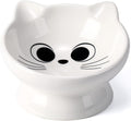 Tilted Ceramic Cat Bowl - Prevents Vomiting, Protects Spine
