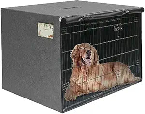 HiCaptain Dog Crate Cover for 54 inch Wire Crates, Grey